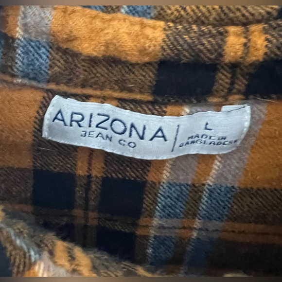 Arizona Jean CO Flannel Cropped Shirt Size Large - Picture 4 of 4